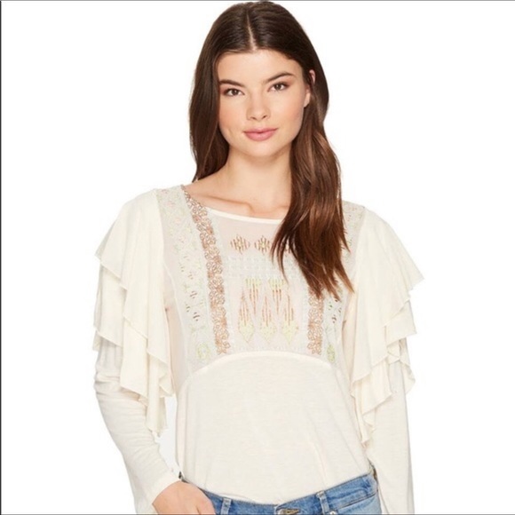 ‼️LastChance‼️NWT Free People Embroidered Top - Picture 4 of 5